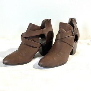 Brown Charlotte Russe booties size 9
